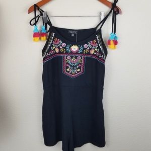 NWT embroidered Topshop romper